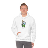 Among Us Green Boba - Unisex Cotton Pullover Hoodie