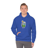 Among Us Green Boba - Unisex Cotton Pullover Hoodie