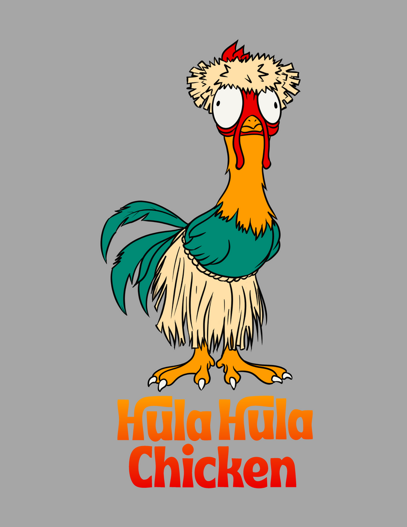 Hula Hula Chicken - Youth Heavy Blend Hooded Sweatshirt