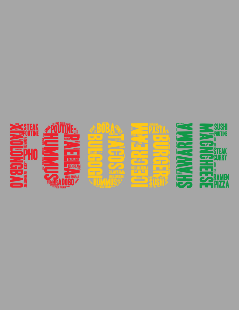 Foodie Typography - Youth Heavy Blend Hooded Sweatshirt
