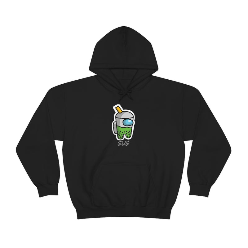 Among Us Green Boba - Unisex Cotton Pullover Hoodie