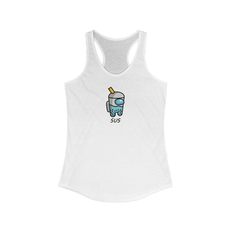 Among Us Cyan Boba - Women's Ideal Racerback Tank