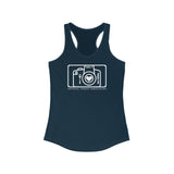 National Foodie Association (White Outline) - Women's Ideal Racerback Tank