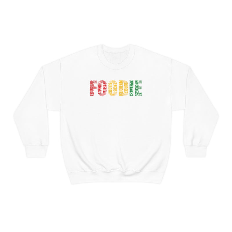 Foodie Typography - Unisex Heavy Blend Crewneck Sweatshirt